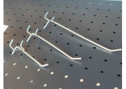 Гачок хромований в перфорацію L150мм.d4мм. крок 30мм